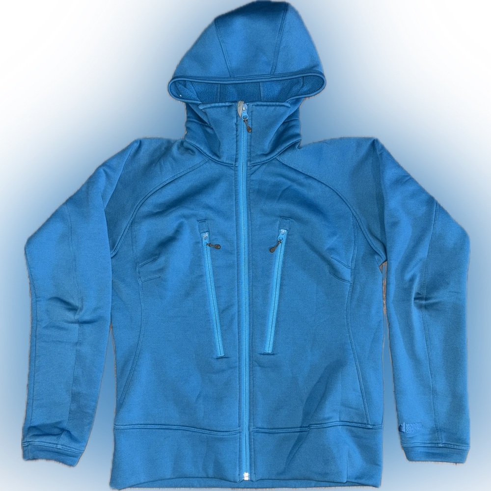 Mountain Equipment Co-Op Polartec Full Zip Hooded Fleece Jacket Pockets Black S